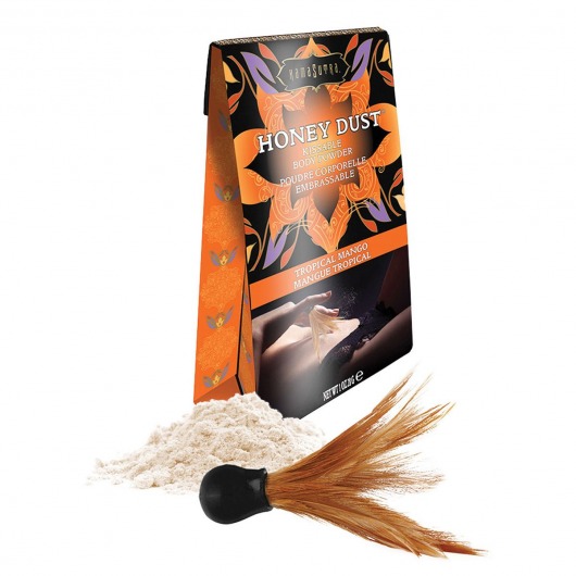 Пудра для тела Honey Dust Body Powder с ароматом манго - 28 гр. - Kama Sutra - купить с доставкой в Новороссийске