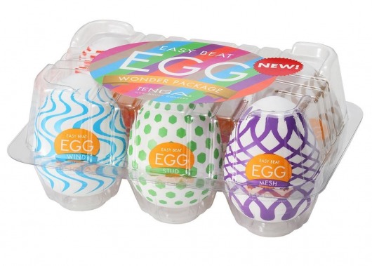 Набор из 6 мастурбаторов Tenga EGG IV с различным рельефом - Tenga - в Новороссийске купить с доставкой