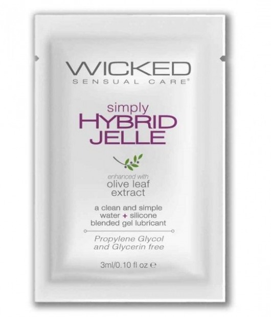Гель-лубрикант на водно-силиконовой основе Simply Hybrid Jelle - 3 мл. - Wicked - купить с доставкой в Новороссийске