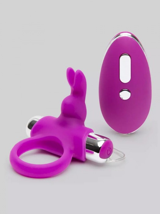 Лиловое виброкольцо с пультом ДУ Remote Control Cock Ring - Happy Rabbit - в Новороссийске купить с доставкой