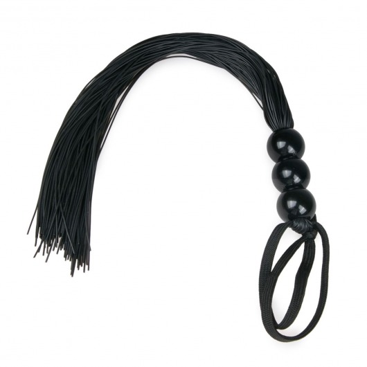 Черная силиконовая плеть Silicone Whip - 32 см. - Easy toys - купить с доставкой в Новороссийске