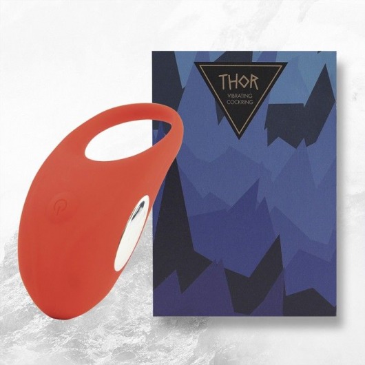 Красное кольцо с вибрацией Thor Cockring - FeelzToys - в Новороссийске купить с доставкой