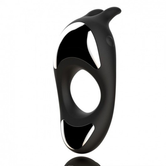 Черное эрекционное кольцо с двумя моторами Zeus Dual Vibe Cock Ring - FeelzToys - в Новороссийске купить с доставкой