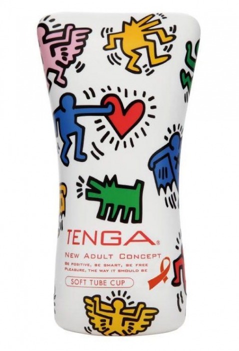 Мастурбатор-туба Keith Haring Soft Tube CUP - Tenga - в Новороссийске купить с доставкой