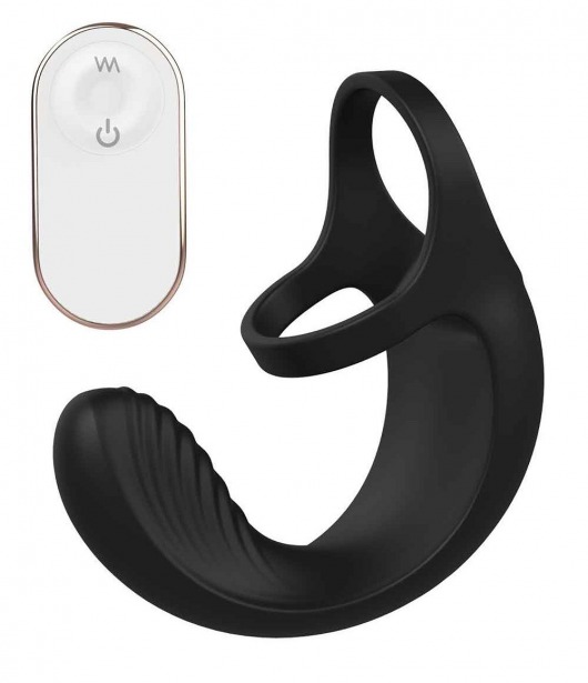 Черный анальный стимулятор с эрекционными кольцами Remote Couple Teaser - Dream Toys - в Новороссийске купить с доставкой