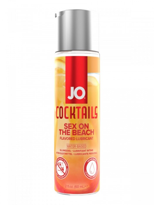 Вкусовой лубрикант на водной основе JO Cocktails Sex On The Beach - 60 мл. - System JO - купить с доставкой в Новороссийске