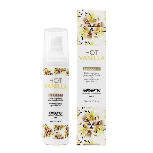 Разогревающее массажное масло с ароматом ванили Gourmet Hot Vanilla - 50 мл. - Exsens - купить с доставкой в Новороссийске