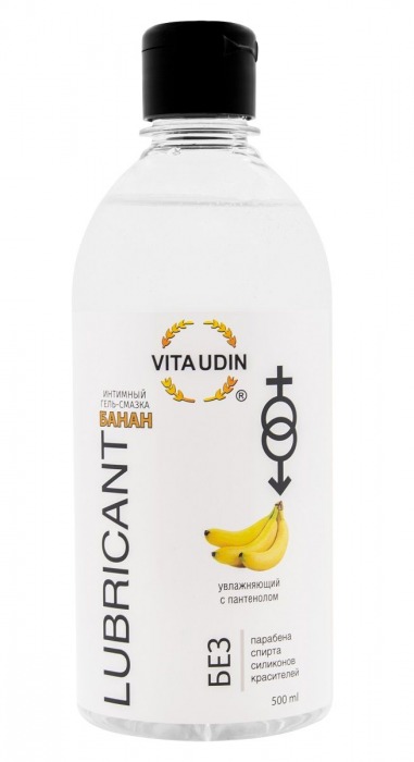 Интимный гель-смазка на водной основе VITA UDIN с ароматом банана - 500 мл. - VITA UDIN - купить с доставкой в Новороссийске