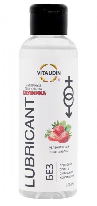 Интимный гель-смазка на водной основе VITA UDIN с ароматом клубники - 200 мл. - VITA UDIN - купить с доставкой в Новороссийске
