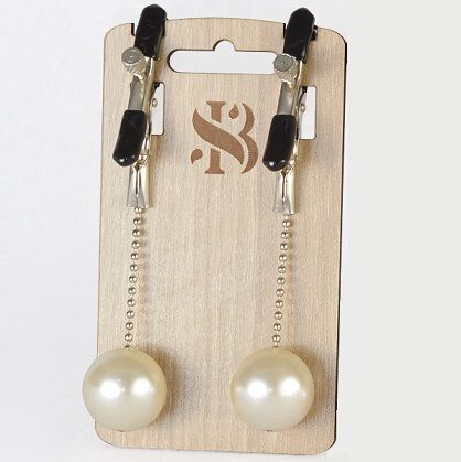 Зажимы на соски с бусинами под жемчуг Pearl - Sitabella - купить с доставкой в Новороссийске