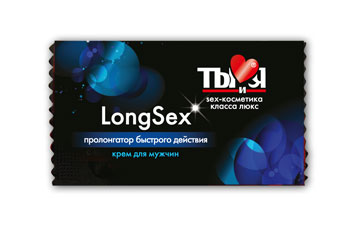 Пролонгирующий крем LongSex в одноразовой упаковке - 1,5 гр. - Биоритм - купить с доставкой в Новороссийске