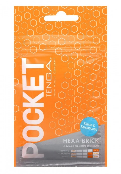 Карманный мастурбатор HEXA-BRICK - Tenga - в Новороссийске купить с доставкой