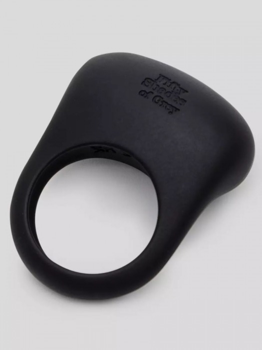 Черное эрекционное виброкольцо Sensation Rechargeable Vibrating Love Ring - Fifty Shades of Grey - в Новороссийске купить с доставкой