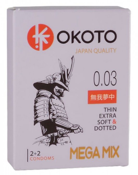Набор из 4 презервативов OKOTO MegaMIX - Sitabella - купить с доставкой в Новороссийске