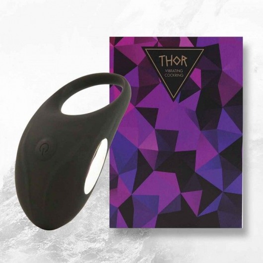 Черное эрекционное виброкольцо Thor Cockring - FeelzToys - в Новороссийске купить с доставкой