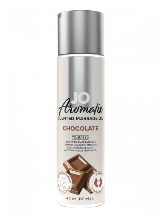 Массажное масло JO Aromatix Massage Oil Chocolate с ароматом шоколада - 120 мл. - System JO - купить с доставкой в Новороссийске
