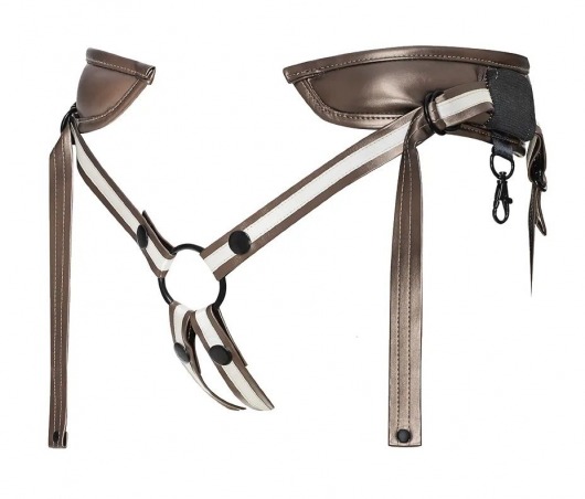 Бронзовый пояс для насадок Desirous Harness - Strap-on-me - купить с доставкой в Новороссийске