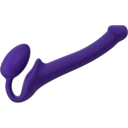 Фиолетовый безремневой страпон Silicone Bendable Strap-On - size S - Strap-on-me - купить с доставкой в Новороссийске