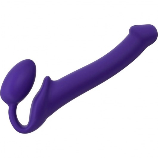 Фиолетовый безремневой страпон Silicone Bendable Strap-On - size M - Strap-on-me - купить с доставкой в Новороссийске