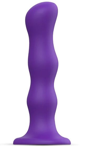 Фиолетовая насадка Strap-On-Me Dildo Geisha Balls size XL - Strap-on-me - купить с доставкой в Новороссийске