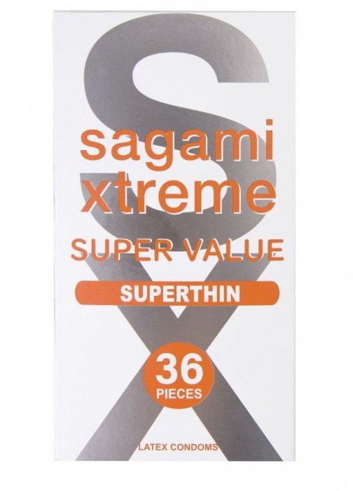 Ультратонкие презервативы Sagami Xtreme Superthin - 36 шт. - Sagami - купить с доставкой в Новороссийске