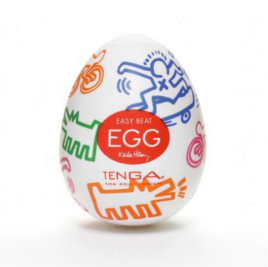 Мастурбатор-яйцо Keith Haring EGG STREET - Tenga - в Новороссийске купить с доставкой