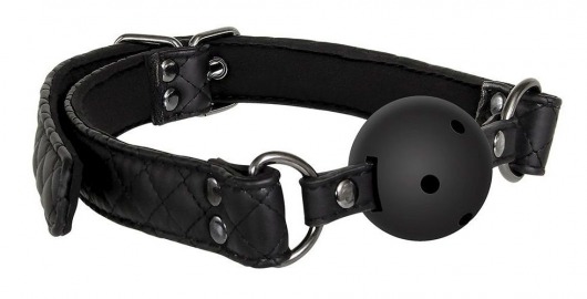 Черный кляп-шарик BALL GAG DIAMOND - Dream Toys - купить с доставкой в Новороссийске