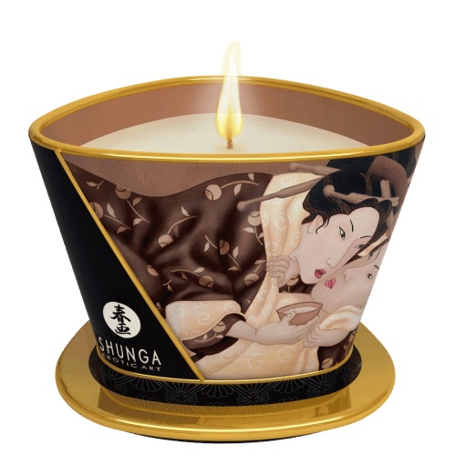 Массажная свеча Intoxicatin Chocolate с ароматом шоколада - 170 мл. - Shunga - купить с доставкой в Новороссийске