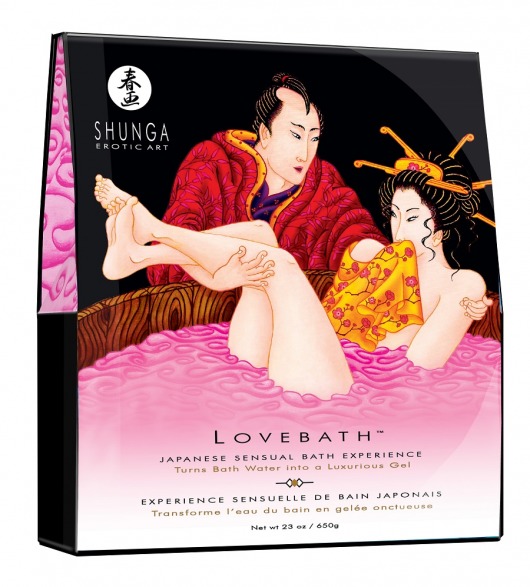 Соль для ванны Lovebath Dragon Fruit, превращающая воду в гель - 650 гр. - Shunga - купить с доставкой в Новороссийске