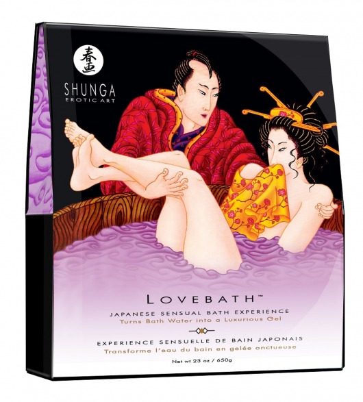 Соль для ванны Lovebath Sensual lotus, превращающая воду в гель - 650 гр. - Shunga - купить с доставкой в Новороссийске