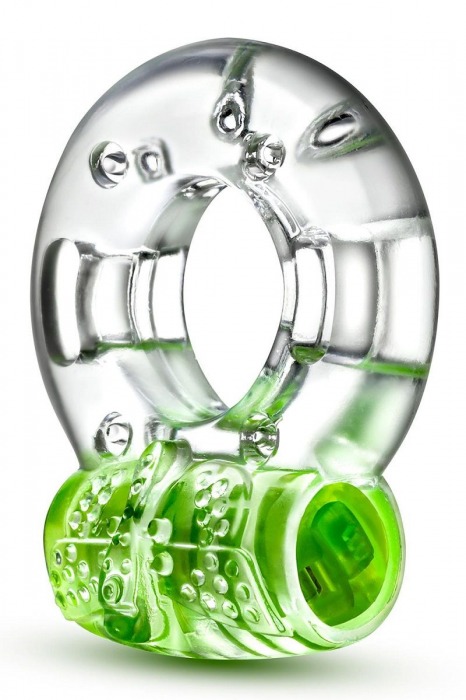 Зеленое эрекционное виброкольцо Arouser Vibrating C-Ring - Blush Novelties - в Новороссийске купить с доставкой