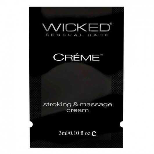 Крем для массажа и мастурбации Wicked Stroking and Massage Creme - 3 мл. - Wicked - купить с доставкой в Новороссийске