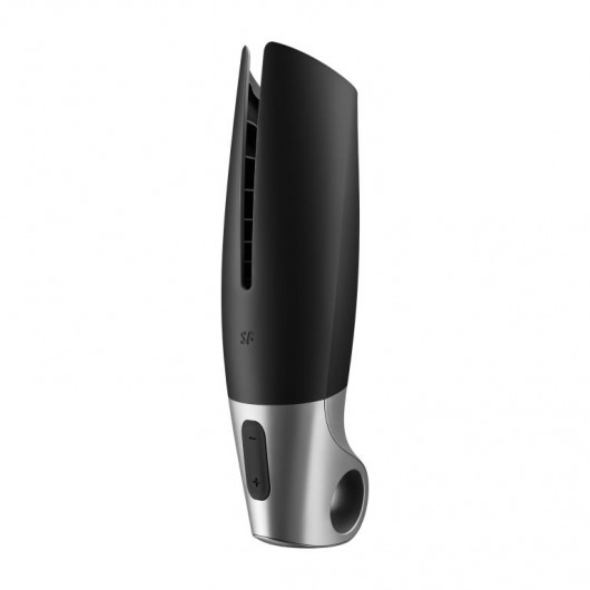 Черный мастурбатор с вибрацией Power Masturbator - Satisfyer - в Новороссийске купить с доставкой
