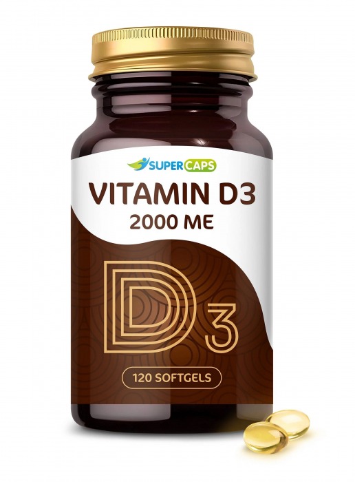 Пищевая добавка SuperCaps VITAMIN D3 2000 ME - 120 капсул - SuperCaps - купить с доставкой в Новороссийске