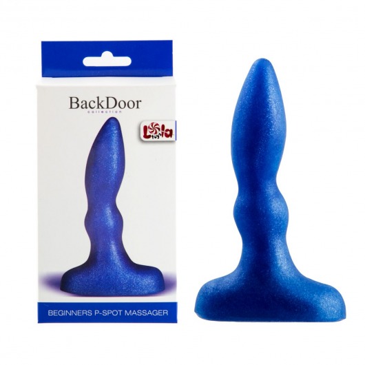Синий анальный стимулятор Beginners p-spot massager - 11 см. - Lola Games - в Новороссийске купить с доставкой