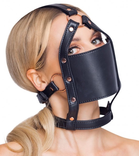 Черный намордник с кляпом-шаром Head Harness With A Gag - Orion - купить с доставкой в Новороссийске