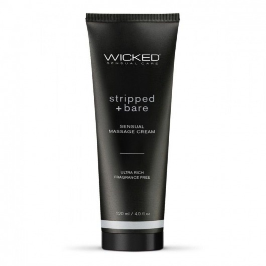 Массажный легкий крем WICKED Stripped plus Bare - 120 мл. - Wicked - купить с доставкой в Новороссийске