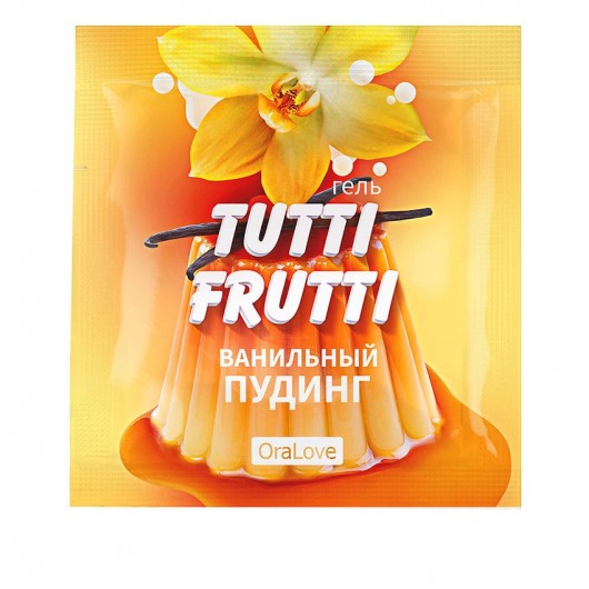 Пробник гель-смазки Tutti-frutti со вкусом ванильного пудинга - 4 гр. - Биоритм - купить с доставкой в Новороссийске