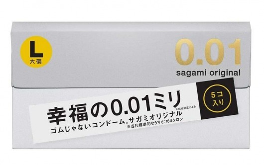 Презервативы Sagami Original 0.02 L-size увеличенного размера - 5 шт. - Sagami - купить с доставкой в Новороссийске