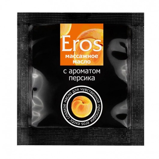Саше массажного масла Eros exotic с ароматом персика - 4 гр. - Биоритм - купить с доставкой в Новороссийске