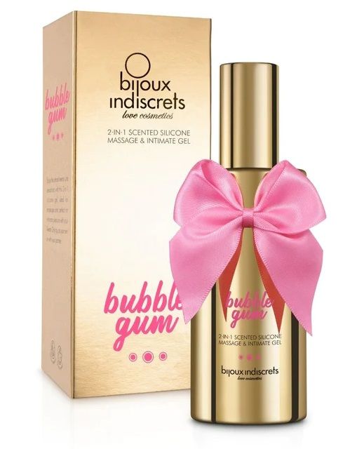 Гель с ароматом жвачки Bubblegum 2-in-1 Scented Silicone Massage And Intimate Gel - 100 мл. - Bijoux Indiscrets - купить с доставкой в Новороссийске