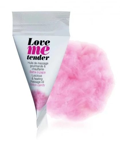 Съедобное согревающее массажное масло Love Me Tender Cotton Candy с ароматом сладкой ваты - 10 мл. - Love to Love - купить с доставкой в Новороссийске