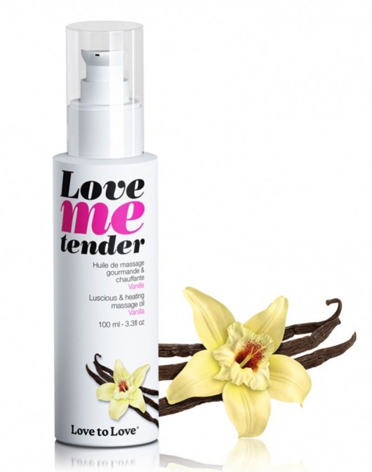 Съедобное согревающее массажное масло Love Me Tender Vanilla с ароматом ванили - 100 мл. - Love to Love - купить с доставкой в Новороссийске