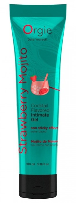 Съедобный интимный гель Orgie Lube Tube Cocktail Strawberry Mojito - 100 мл. - ORGIE - купить с доставкой в Новороссийске