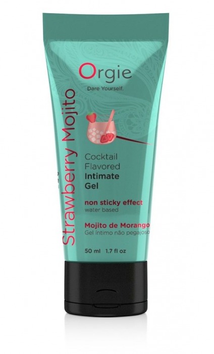 Съедобный интимный гель Orgie Lube Tube Cocktail Strawberry Mojito - 50 мл. - ORGIE - купить с доставкой в Новороссийске