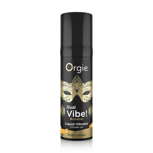 Съедобный гель Dual Vibe Pina Colada с эффектом вибрации и вкусом коктейля пина колада - 15 мл. - ORGIE - купить с доставкой в Новороссийске