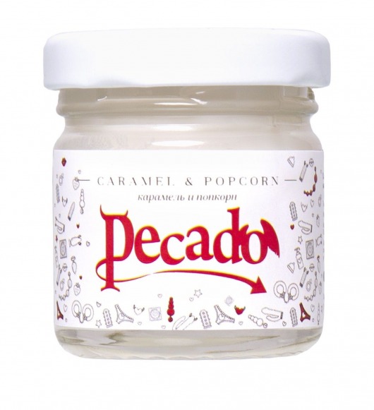 Массажная свеча Caramel   Popcorn - 35 мл. - Pecado - купить с доставкой в Новороссийске