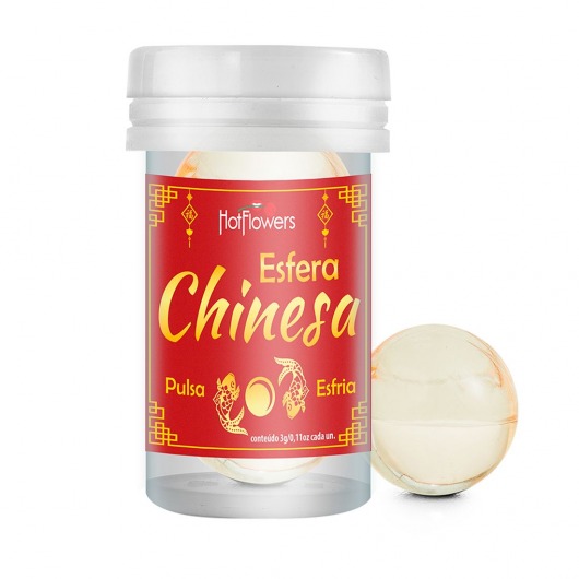 Интимный гель Chinesa Esfera с охлаждающе-пульсирующим эффектом (2 шарика по 3 гр.) - HotFlowers - купить с доставкой в Новороссийске