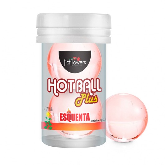 Лубрикант на масляной основе Hot Ball Plus с разогревающим эффектом (2 шарика по 3 гр.) - HotFlowers - купить с доставкой в Новороссийске