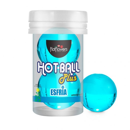 Лубрикант на масляной основе Hot Ball Plus с охлаждающим эффектом (2 шарика по 3 гр.) - HotFlowers - купить с доставкой в Новороссийске